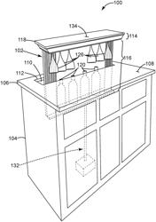 CABINET WITH A RETRACTABLE BAR SECTION