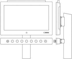 Touchscreen monitor with operation element