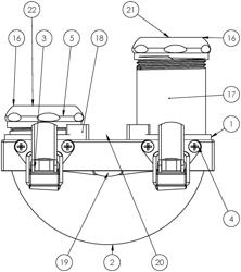 Removable trap with latch clamps