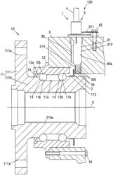 Rotation detection device and cable with sensor