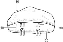 REUSABLE, WEATHER RESISTANT, MAGGOT PREVENTING TRASH CAN COVER WHICH SECURES TO TRASH CAN VIA INTERIOR STRAPS