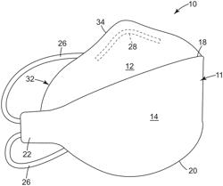 Maintenance-free respirator that has concave portions on opposing sides of mask top section