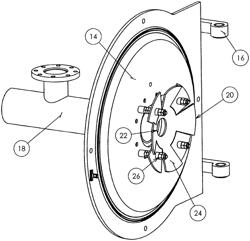 In-line mill assembly with spreader ring