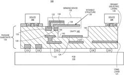 Piezoelectric package-integrated sensing devices