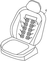 MASSAGE DEVICE AND SEAT WITH SUCH A MASSAGE DEVICE