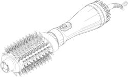 Hair styling brush handle