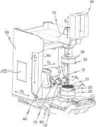 Apparatus and method for chamfering a workpiece having internal gearing