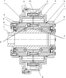 Inverted roller screw reduction gear