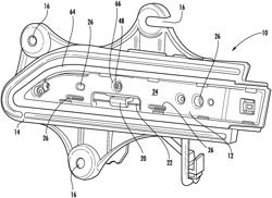 Single axis adjustment feature for flush door handles