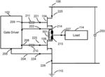 Switching circuits having drain connected ferrite beads