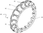BEARING UNIT WITH RETAINING CAGE