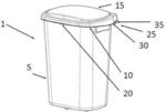 TRASH RECEPTACLE AND LID ASSEMBLY