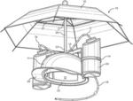 Beverage dispensing umbrella headwear