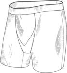 Male underwear with inner supportive element