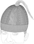 Twist knitted ponytail hat