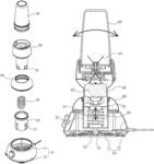 Vertical moving and swing type blender