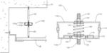 Ceiling type seismic impact buffer unit