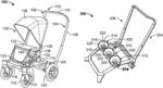 Foldable strollers with removeable seats and related methods