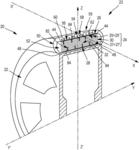 Assembly for tire including impregnated woven or knitted fabric(s) and a sacrificial holder