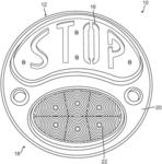 LED vehicle light with dual color lens including the illuminated word “stop”