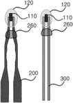 GLASS SEALED THERMISTOR HAVING SHOCK ABSORBED STRUCTURE