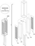 Apparatus for making energy dispersion cuvette using inserts that provide tracks for masters having periodic features etched thereon