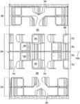 Airliner passenger suite seating arrangements with shared aisle suite access