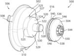 Rolled web material dispenser material lockout systems