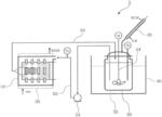 Glass comprising solid electrolyte particles and lithium battery