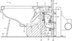 Floor-mounted toilet with adjustable trapway for connection to wall carrier