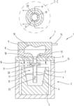 METHOD FOR CASTING A MELT OF A METAL MATERIAL, AND CASTING DEVICE DESIGNED FOR CARRYING OUT THE METHOD