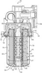 TOP AND BOTTOM LOADED FILTER AND LOCKING MECHANISM