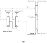 Method for selectively separating impurities present in a hydro-alcoholic cut by recycling through a liquid-liquid extraction column