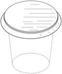 Circular lid with extending flange
