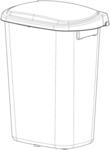 Trash receptacle with lid assembly