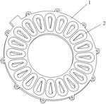 FLAT-TYPE STATOR WITH MULTILAYER COILS FOR DISC-TYPE MOTOR