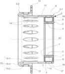 Ring with composite and metal two material squirrel type cage, and bearing assembly with rolling elements that is equipped with such a ring