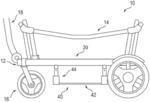 Wagon with collapsible footwell and position-locking handle