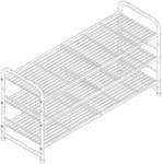 3 tier stackable and expandable wire shoe rack