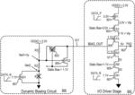 HIGH VOLTAGE OUTPUT CIRCUIT WITH LOW VOLTAGE DEVICES USING DATA DEPENDENT DYNAMIC BIASING