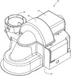 Water heater blower assembly having a low exhaust port
