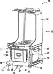 Heating device having a holding apparatus to accommodate a control unit