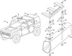 Method of mounting a roof rack on a vehicle having a removable roof
