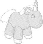 Plush unicorn toy