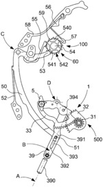 Chronograph repeater mechanism with safety function