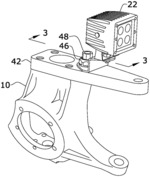 Bracket for mounting light to steering arm