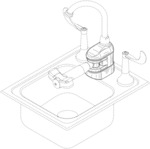 Base for an emergency fixture and faucet set