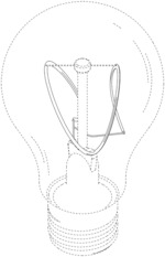 Portion of light bulb