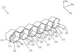 Polymer element for absorbing impact for a vehicle and bumper structure