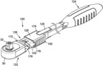 Hand tool having a head which is position-adjustable and lockable relative to a handle